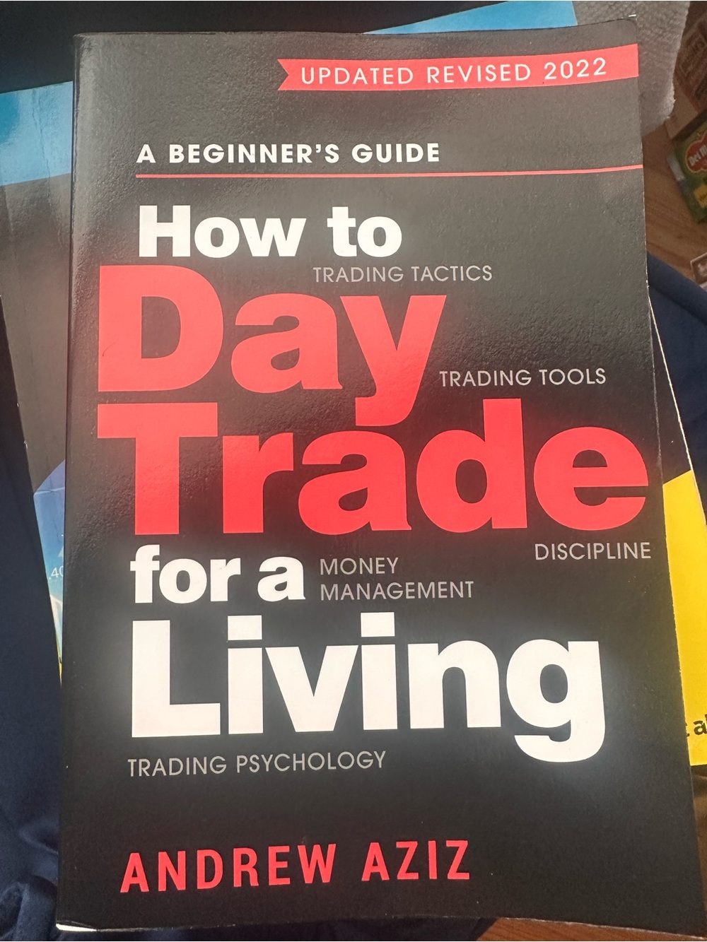 How to Day Trade for a Living by Andrew Aziz - Black & Red Cover